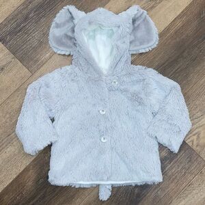 Mud Pie Faux Fur Koala Jacket Coat Animal Warm 0-6m